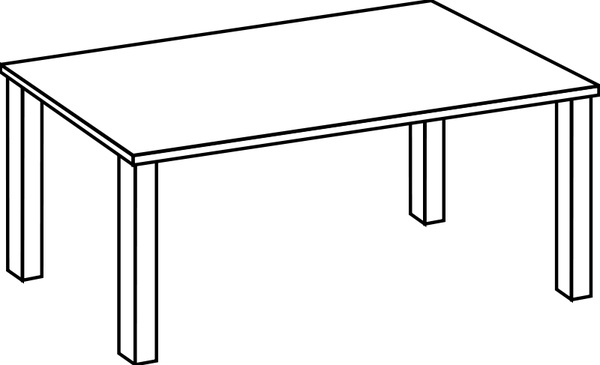Table Line Art Free vector in Open office drawing svg ( .svg ) vector ...
