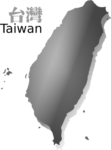Taiwan map (R.O.C.) grey ver