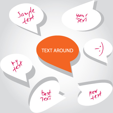 talking around for you text design elements vector
