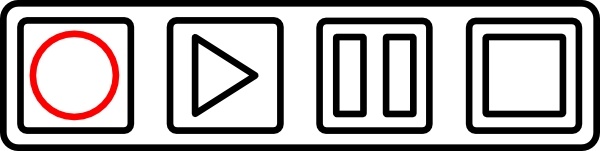 Tape Deck Control Buttons Outline clip art