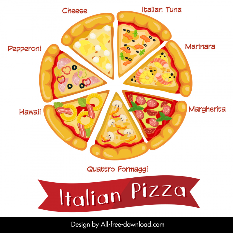 Vector cartoon italian pizza vectors free download 22,619 editable .ai .eps  .svg .cdr files