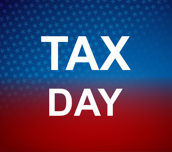 tax day colorful background vector illustration