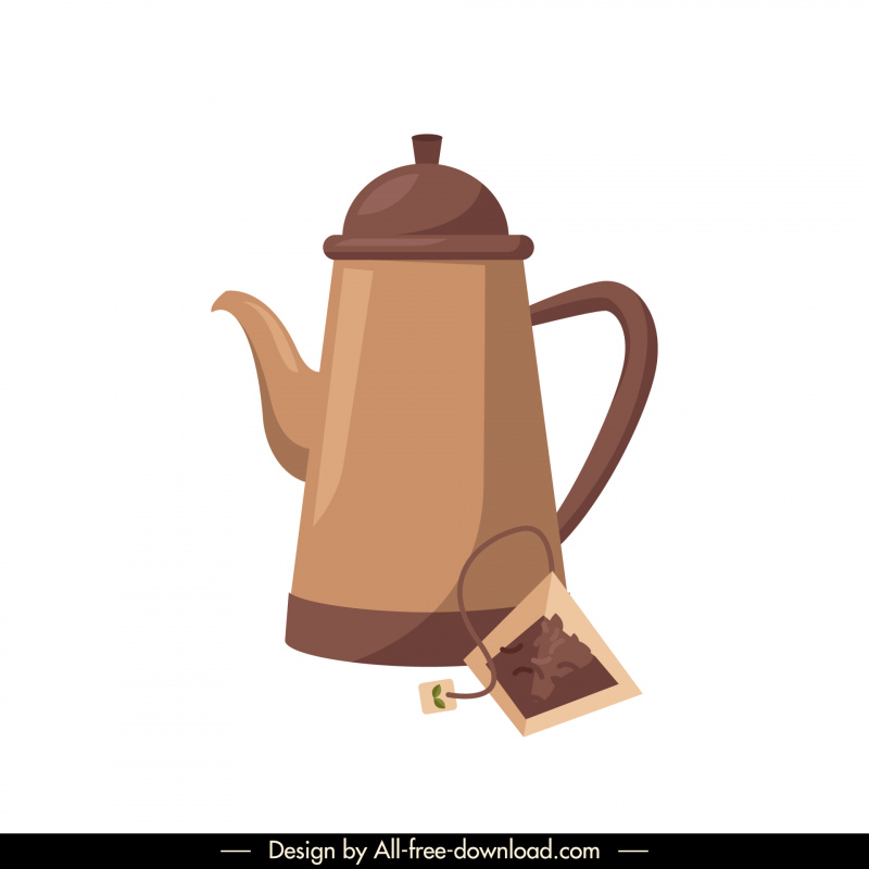  teapot icon flat classical design 