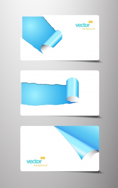 tear marks card paper roll angle vector