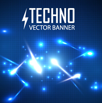 tech light effects vector design