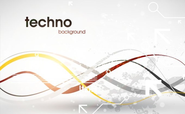 techno background modern design curved lines ornament