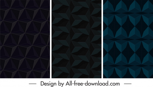 technology abstract background dark repeating 3d illusion shapes