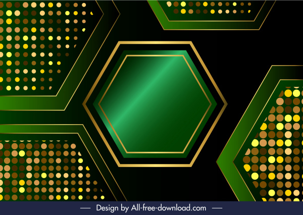 technology background template shiny sparkling hexagon surface