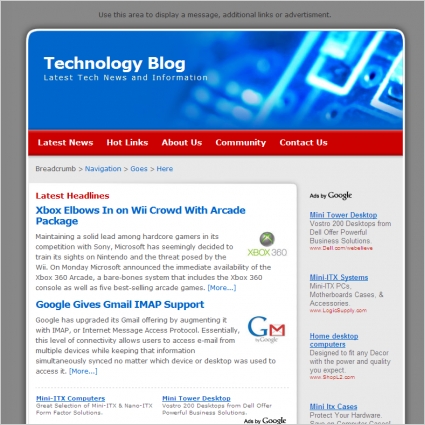 Technology Blog Template