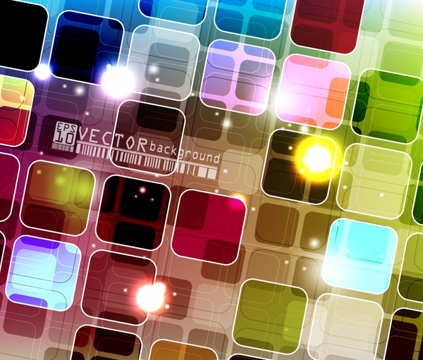 technology vector background colorful box