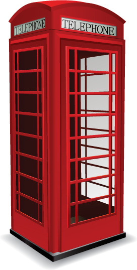 telephone booth design vector