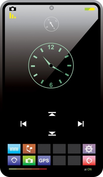 smartphone interface template shiny modern design