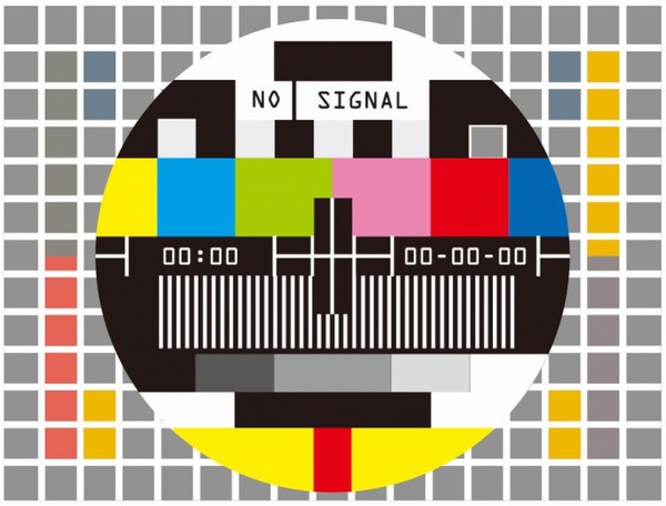 Television Test Screen No Signal Vector Illustration