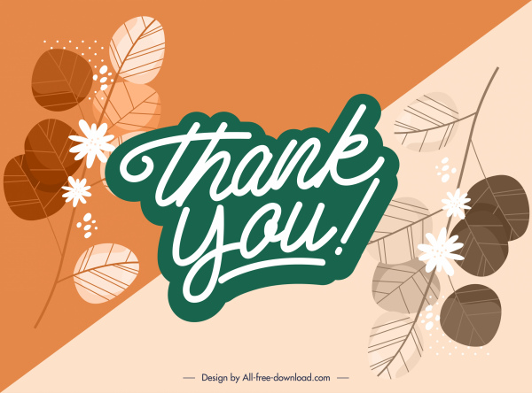thanks giving banner template classic plants calligraphic sketch