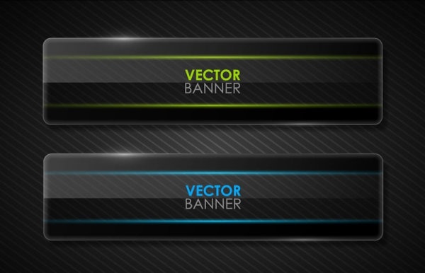 the black cool banner05vector