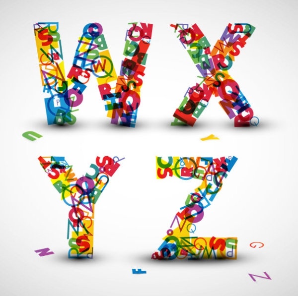 the creative letters designed 04 vector