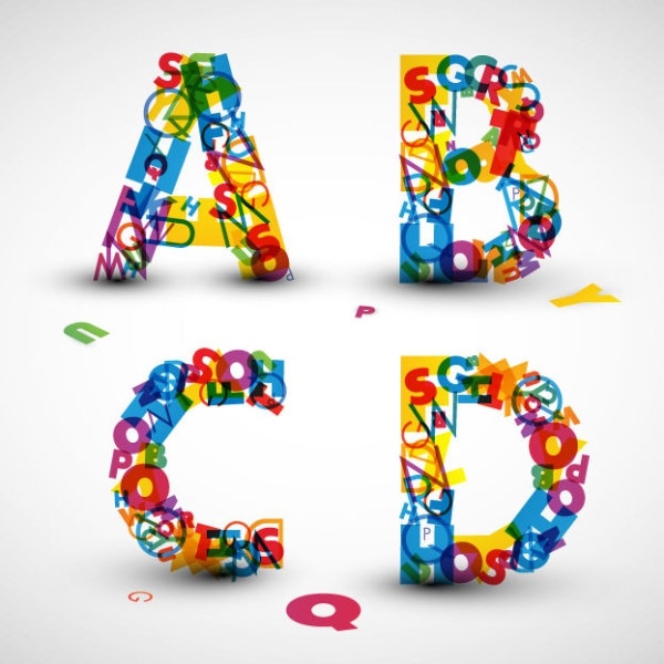 the creative letters designed 09 vector