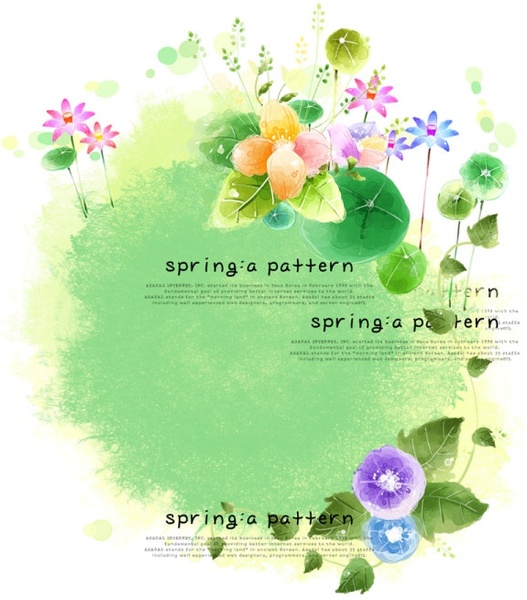 the elegant spring flowers psd pattern