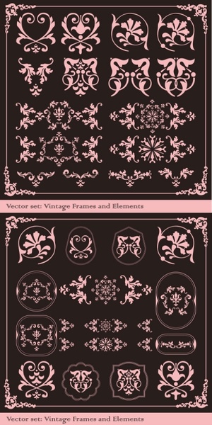 the exquisite lace angular decorative vector