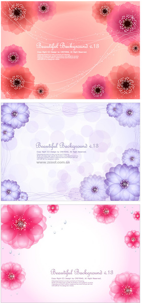 the flower background vector graphics