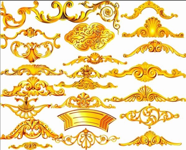 the gold ornamentation psd layered