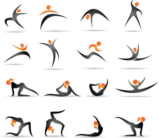the gymnastics action demonstrates figure 01 vector