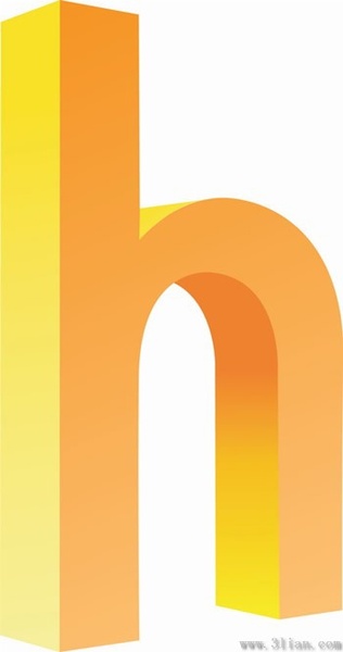 the letter h icon vector