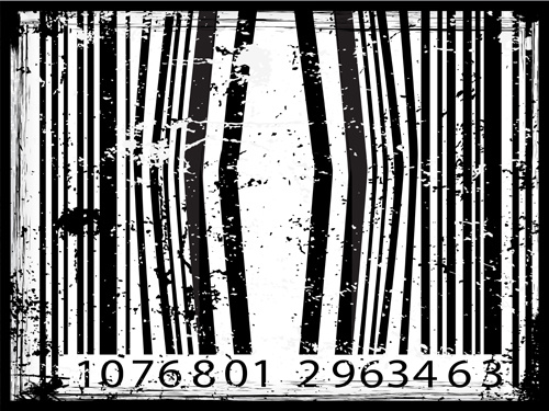 the offbeat bar codes design vector graphic