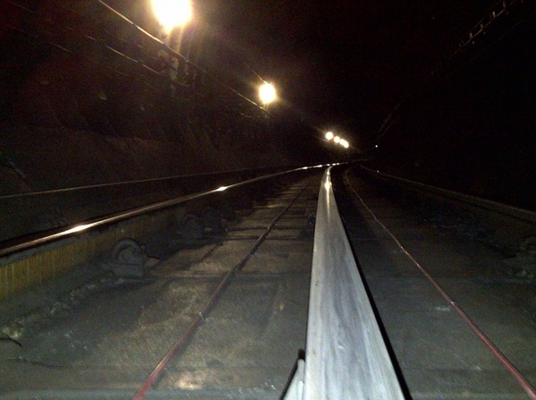 the track at ground level