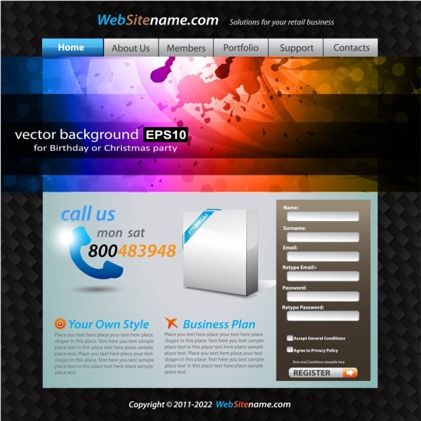 The Trend Of Dynamic Website Templates 02 Vector Free Vector In Encapsulated Postscript Eps Eps Vector Illustration Graphic Art Design Format Format For Free Download 3 92mb