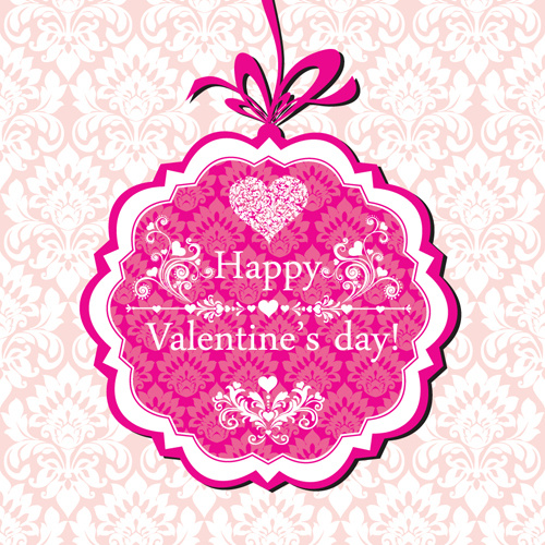 the valentine card design vector graphic