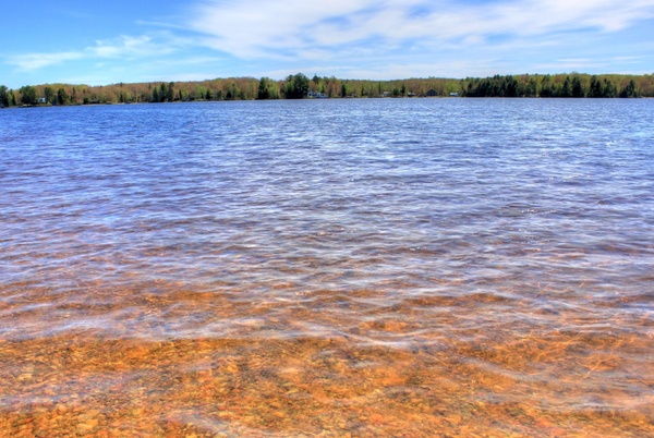 the waters of the lake at twin lakes state park michigan