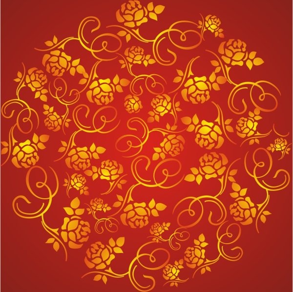 the wealth rose pattern background vector