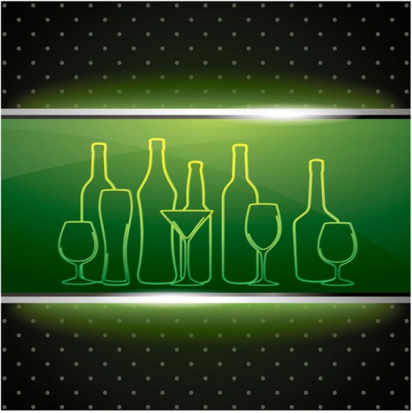 the wineglass background menu vector