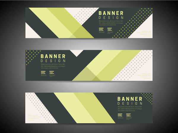 three abstract background banners design in modern style 