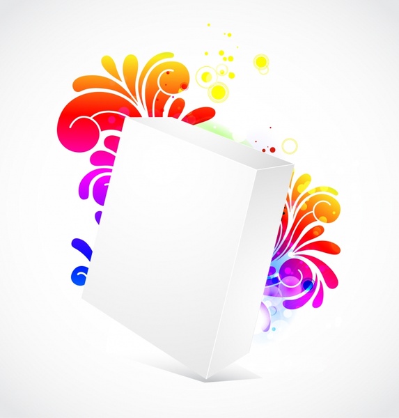 flower box background 3d blank sketch colorful petals