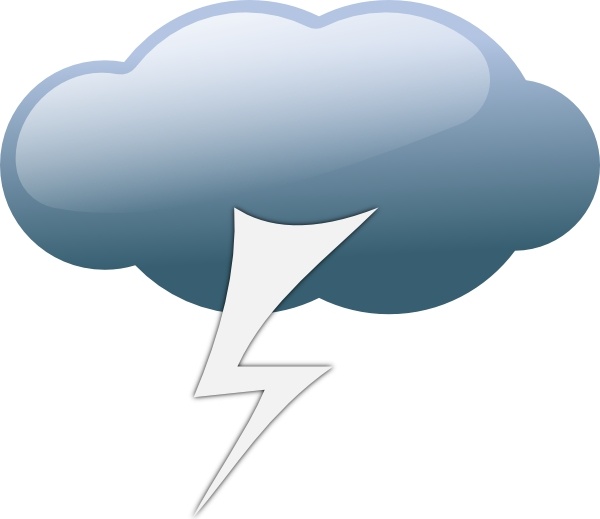 Thunderstorm Weather Symbols clip art