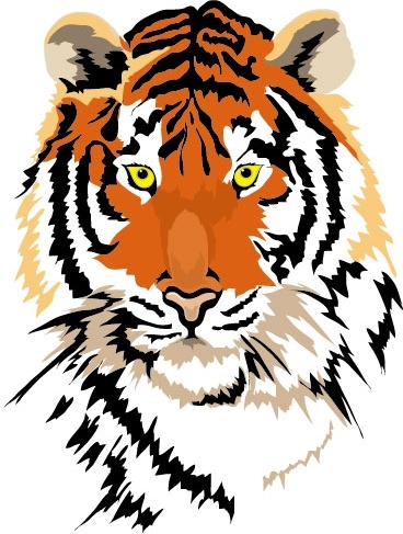 tiger image 01 vector