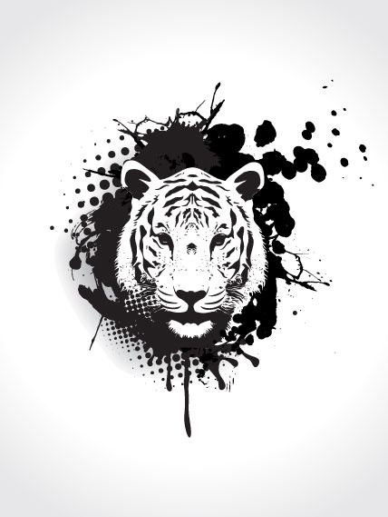 tiger image 04 vector