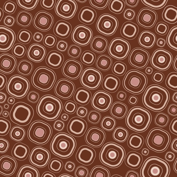 geometric pattern flat rounded squares decor brown design