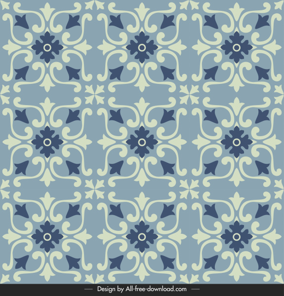 tile pattern template classical abstract floral repeating symmetry