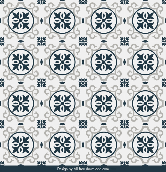 tile pattern template classical flat repeating symmetric decor