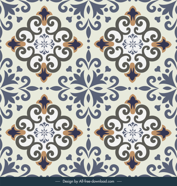 tile pattern template elegant classic repeating symmetry design