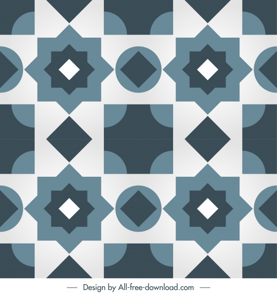 tile pattern template flat symmetrical repeating geometric shapes