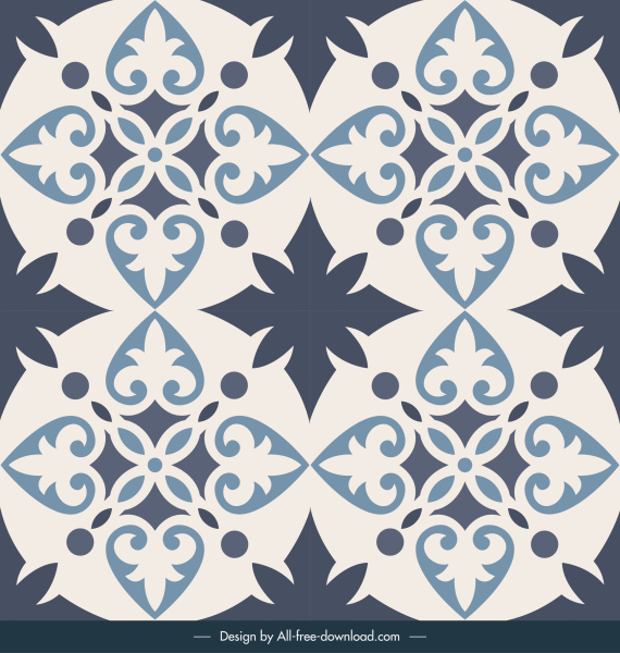 tile pattern template vintage symmetric repeating decor