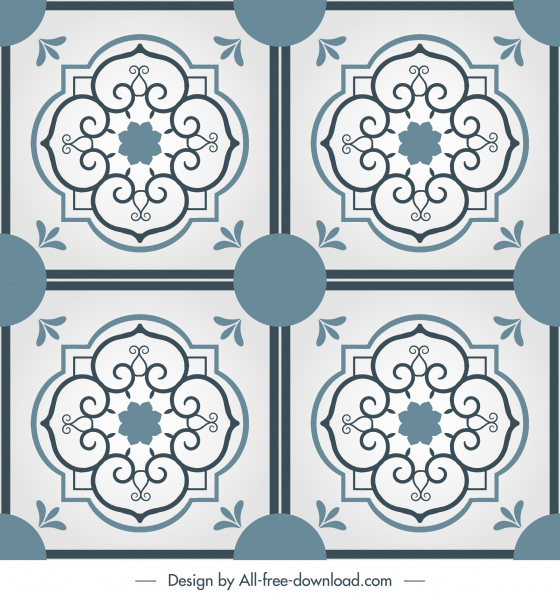 tile pattern templates classic elegant symmetric decor
