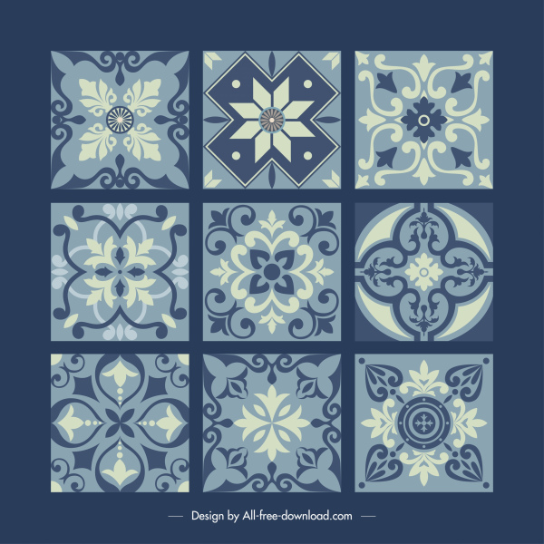 tile pattern templates elegant retro symmetric decor