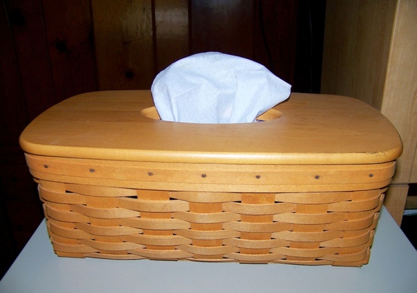 tissue box in basket