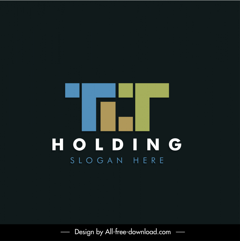 tlt holding logotype flat elegant modern geometric stylized texts outline