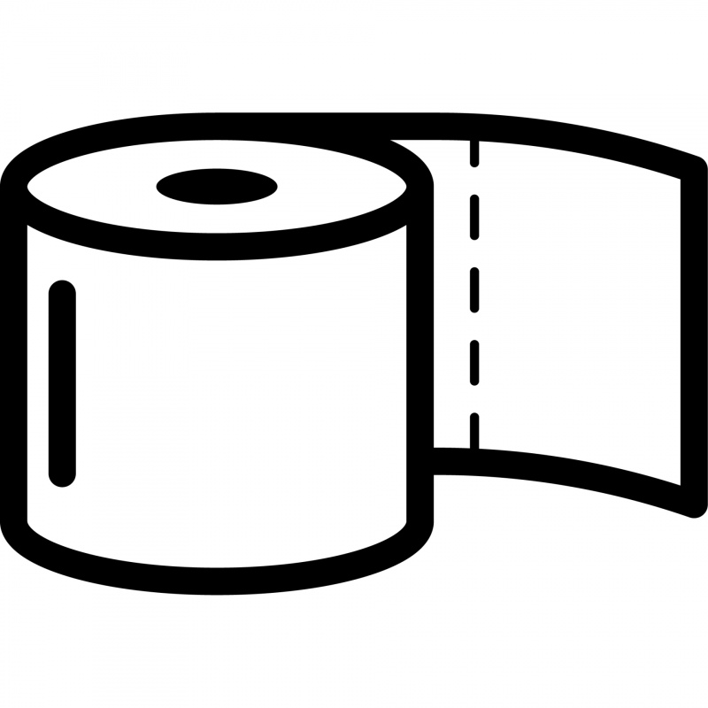 toilet paper sign icon 3d black white sketch